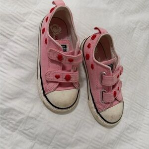 Converse Kids' Pink Sneakers with Heart Accents